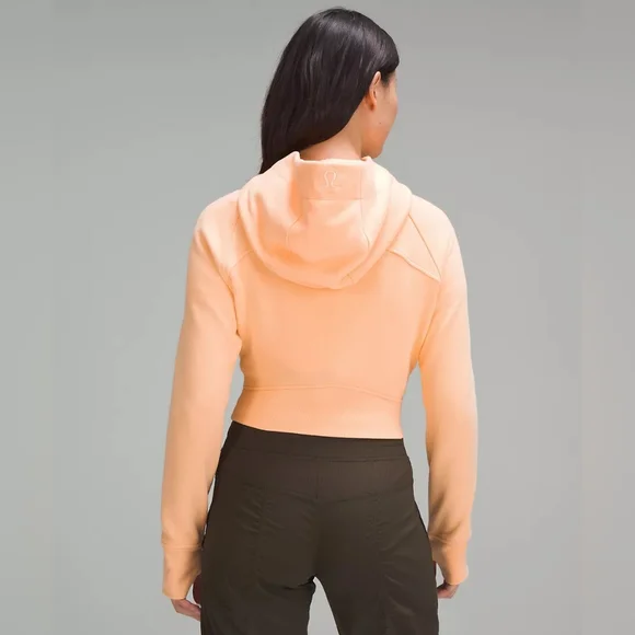 SOLD*** Scuba Full-Zip Cropped Hoodie - Summer Glow - 6 - Picture 3 of 12